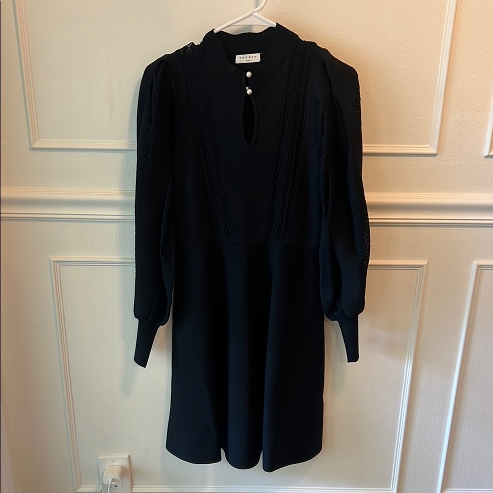 Sandro Black Long Sleeve Dress - Picture 2 of 11